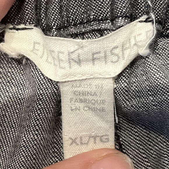 EILEEN FISHER Pants size XL Tencel Trouser Slacks Capris Cropped Tapered Grey - Picture 6 of 7